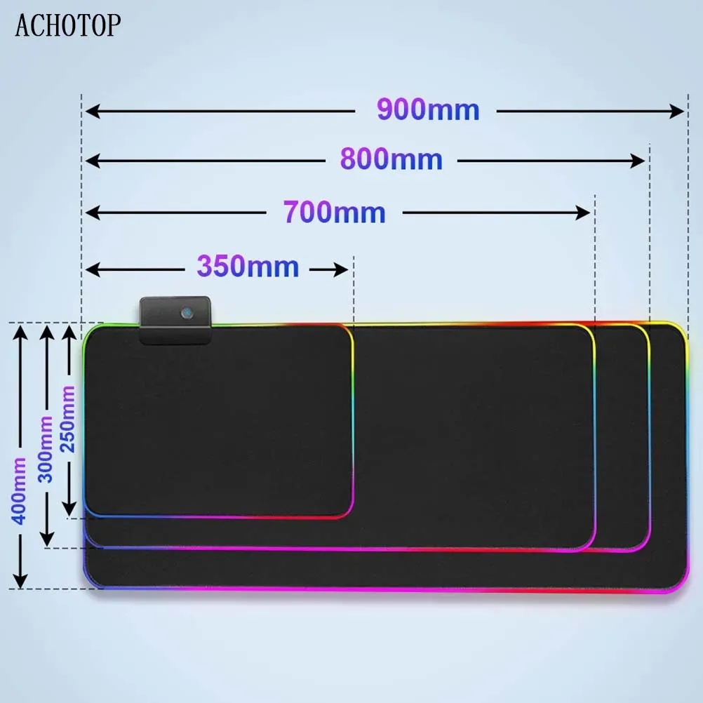 Large Office RGB LED Illumination Mouse Pad Mat Game Gamer Razer Gaming Mousepad Keyboard Compute Anime Desk Mat for CSGO