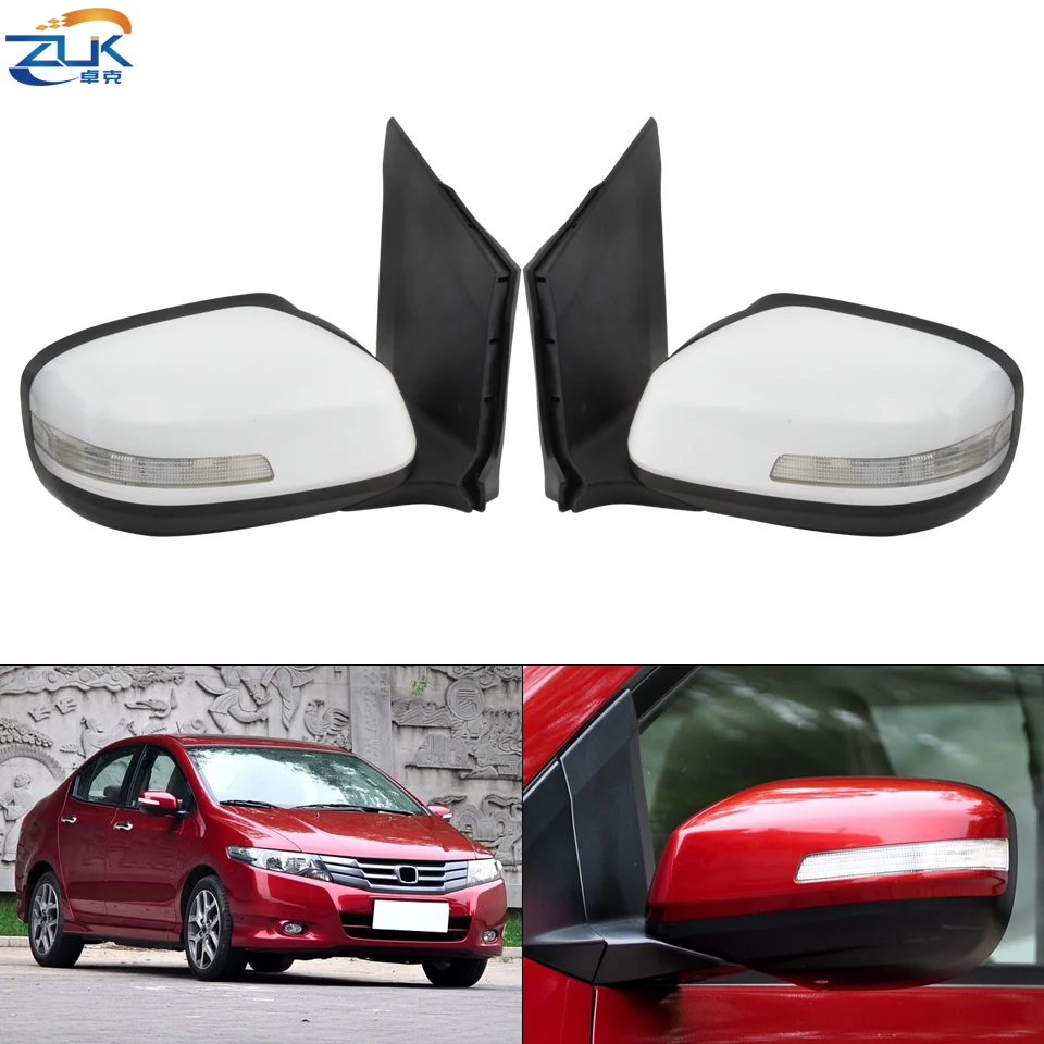 ZUK Pair Exterior Rearview Side Mirror Assy For HONDA CITY GM2 GM3 2009