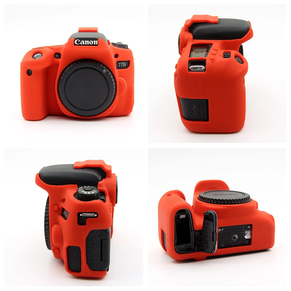 Мягкий силиконовый резиновый чехол, защитная рамка для камеры Canon EOS 77D DSLR