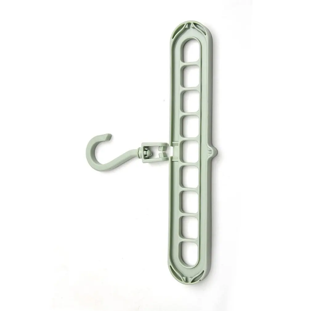 

Rotating Nine-Hole Hanger Multi-Function Multi-Layer Folding Magic Hanger Wardrobe Storage Plastic Rack