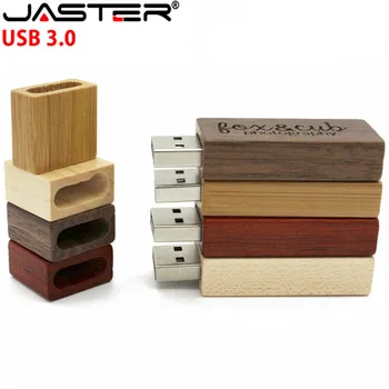 

JASTER (over 1 PCS free LOGO) Wooden USB 3.0 maple usb flash drive pen drive 4GB 16GB 32GB 64GB memory stick customer LOGO