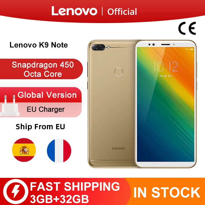 Глобальная версия Lenovo K9 Примечание 3 Гб оперативной памяти 32 встроенной 6