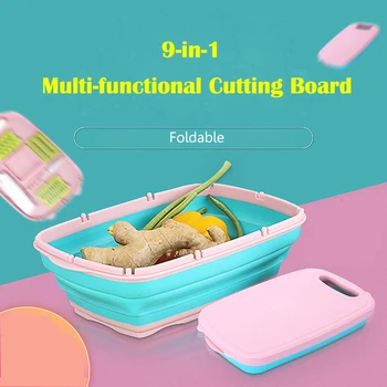 

9 in 1 multi-function Chopping Board Set Shred Cut Shredder Cut Vegetables Machine Cut Fruit Storage Ground Garlic Powder