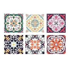 DishyKooker 6 шт. 20*20 см водонепроницаемый маслостойкий Средиземноморский стиль имитация плитки художественная Наклейка на стену Наклейка для кухни ванной комнаты