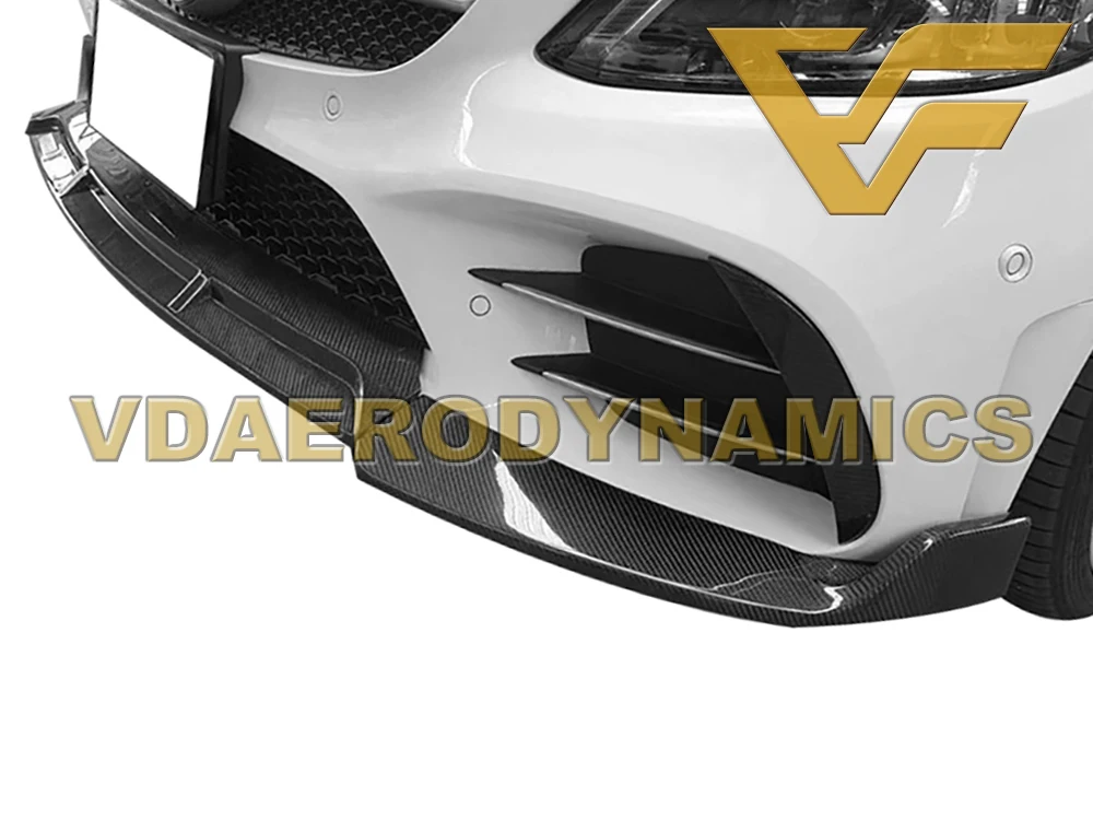 Подходит для Benz 19 W205 C160 C180 C200 C220 C250 C300 C350 C400 C450 4Dr или 2Dr Coupe углеродного волокна B передняя губа