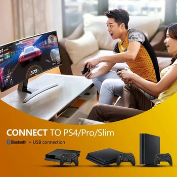 

AM05-Bluetooth Wireless Game Controller Build-In Six Axis Dual Vibration with Press Panel Gamepad for PS4/Android/PC