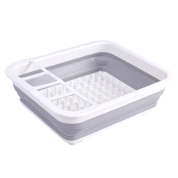 

Kitchen Drain Basket Multifunction Collapsible Kitchen Drying Rack Storage Basket For Storage Drying Of Kitchen Dishes Cutlery
