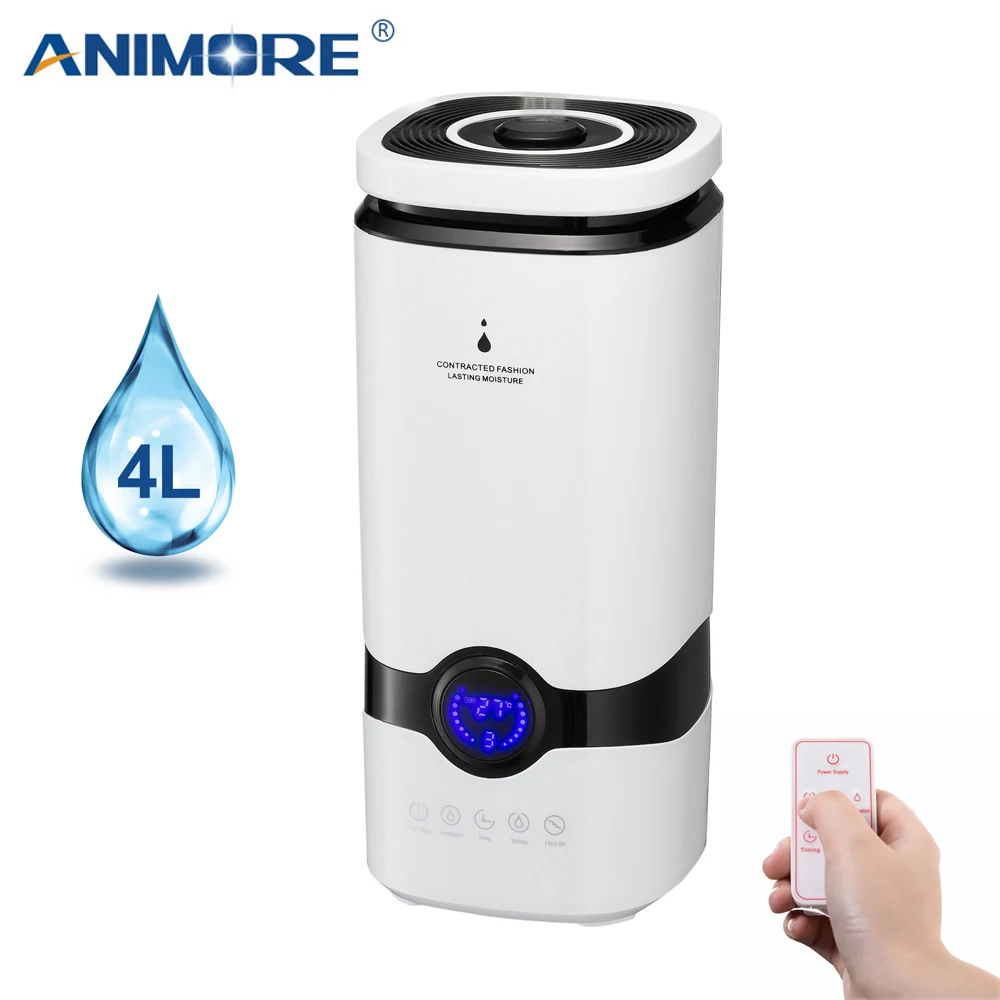 

ANIMORE Humidifier 4L Top Fill Essential Oil Aroma Diffuser Air Humidifier Cool Mist Ultrasonic With Intelligent Remote Control