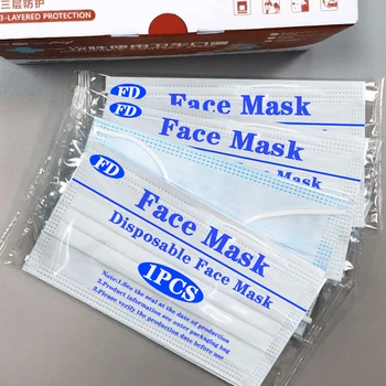 

Individual Protection Disposable Mondmasker Earloop Face Mouth Masks Non-woven Melt Blown 3-layer Mascarilla Earloops Face Masks