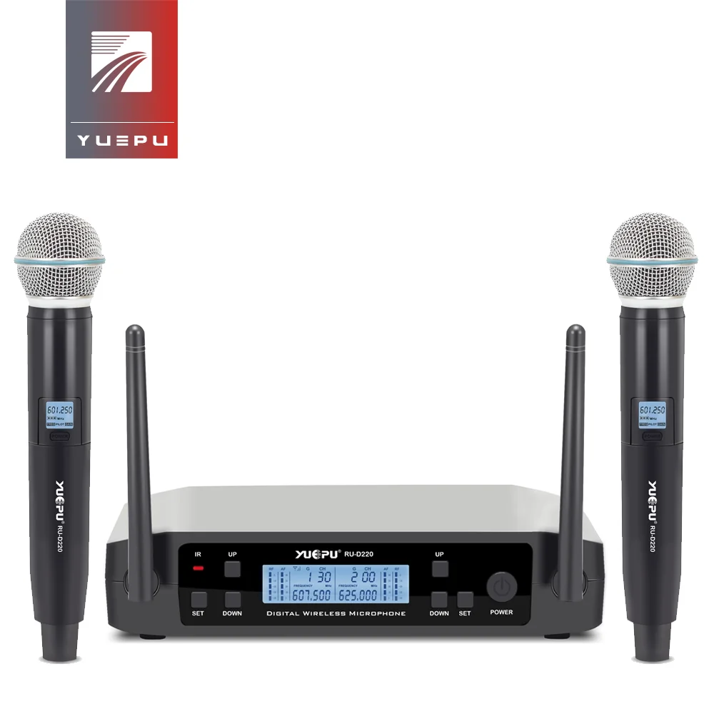 YUEPU RU D220 UHF Handheld Karaoke Microphone Wireless 