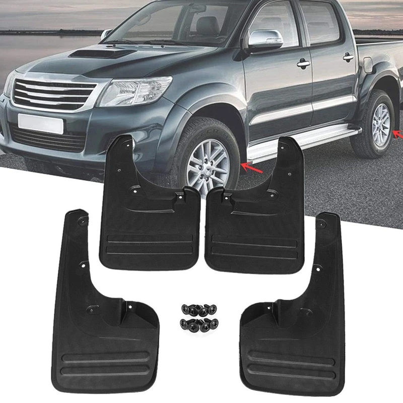 4X передние и задние брызговики Брызговики крыло для Toyota Hilux Vigo 2005 2014 Пластиковые