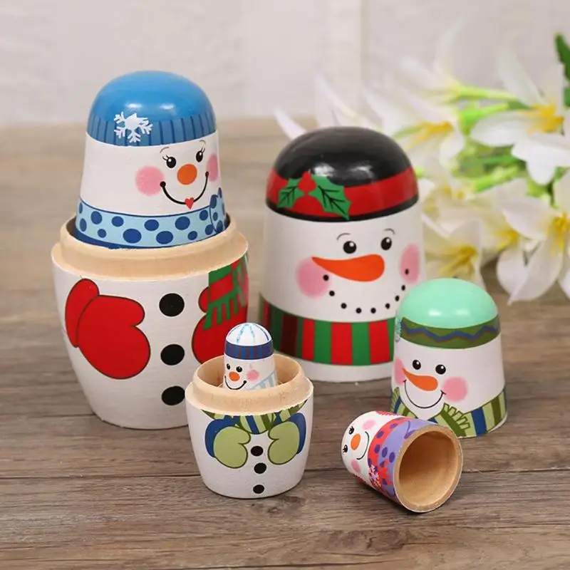 Прочный игрушки матрешки Классический Нежный русский матрешки деревянные игрушки матрешки игрушки ручная работа Декор для дома орнамент
