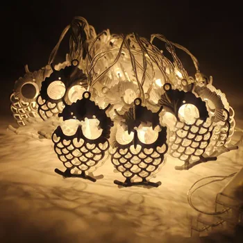 

1.5M 10 LEDs Unique Metal Owl Drip Design String Lights Wedding Party Chrismas Decor For Pineapple Christmas Halloween