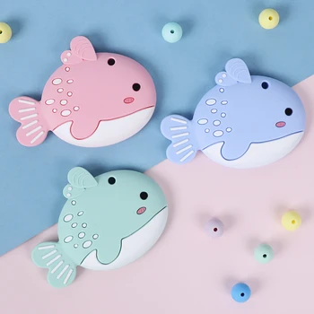 

1PC Fish Teether Shape Rodent Pacifier Pendant Baby Teething Toys Infant Chew Charm Toddler Toys Newborn Gif