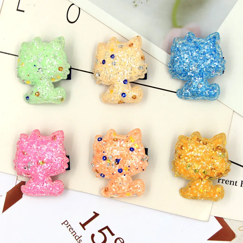 

2PC lovely Cartoon Cat Children's series Sequin Hair Grips Sweet Girls Hair Pins Hair Accessories HeadWear