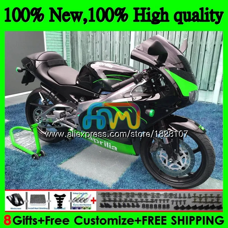 RS125R для Aprilia RS 125 R RR RS125 цвета: зеленый, черный 99 00 01 02 03 04 05 64BS. 123 RS4 RS-125 1999 2000 2001 2002 2003 2005 обтекатель - Цвет: No. 1