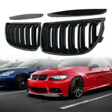 Двойная планка Спортивная решетка для почек гриль черный для BM-W E90 E91 2005-2008