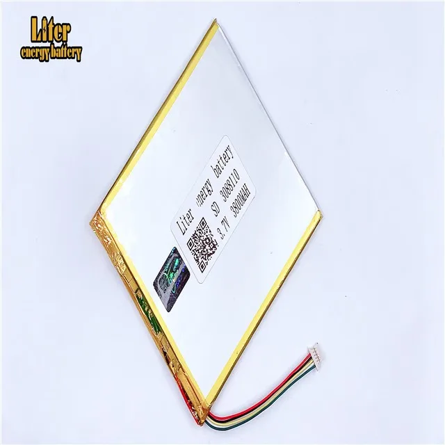 1,0 мм 5pin разъём для LiPo батарей планшетный ПК 3,7 в 3088110 3090110 3800 мА/ч, Перезаряжаемые литий-полимерный аккумулятор