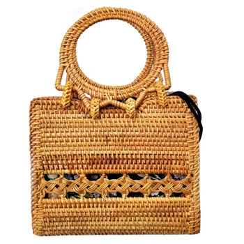 

LJL-Women Handbags Beach Straw Bag BohemianVintage Straw Bag Tote Bags Women Handbags