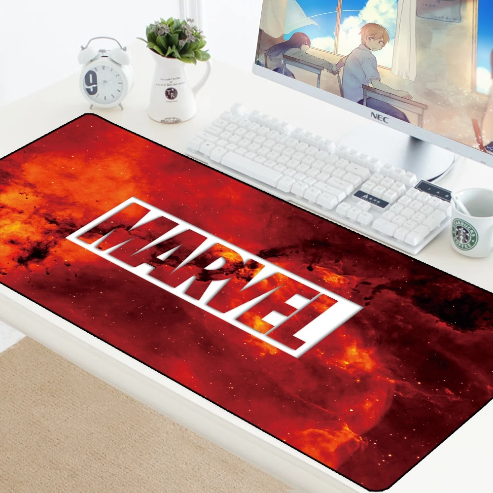 С логотипом комиксов Marvel коврик для мышки в стиле аниме компьютерный игровой коврик для мыши Клавиатура геймер ноутбук мультфильм коврик стол с мышкой PC Большой стол защита