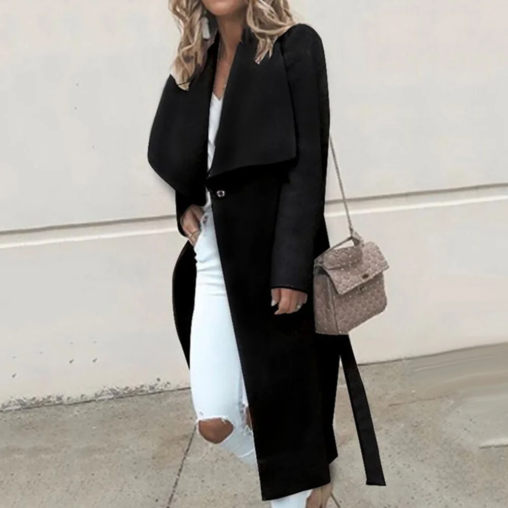 Cappotto donna черное розовое теплое зимнее пальто с оборками женское длинное отложным