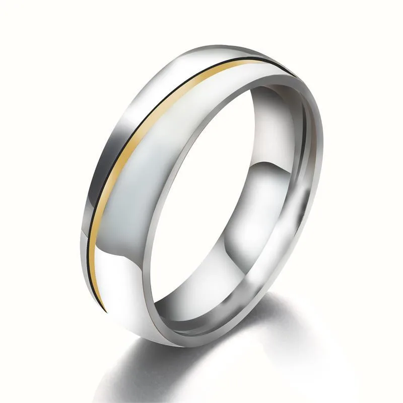 Романтические свадебные кольца для возлюбленной мужчины золотого цвета парные кольца из нержавеющей стали женские Кристальные антиаллергенные обручальные кольца подарок - Цвет основного камня: men