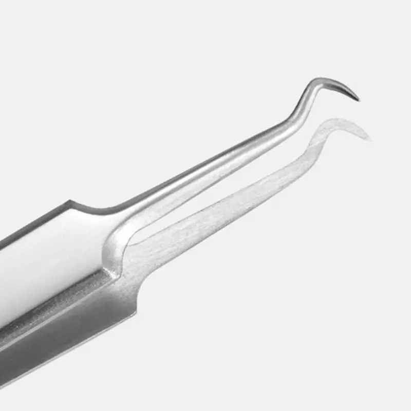 Medical Stainless Steel Blackhead Tweezers Pimple Comedone Remover Nipper Curved Bend Head Face Cleaner Acne Clip Beauty Tool eyelash tweezers eyebrow tweezers acne extractor tweezers