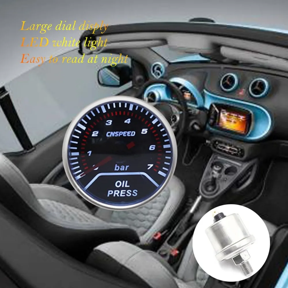 CNSPEED автомобильный boost gauge Boost ВАКУУМНЫЙ бар датчик температуры воды Масляный Пресс воздушный топливный Датчик вольтметр Тахометр вакуумный пресс-датчик