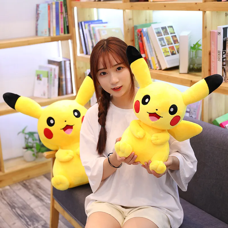 Fashion best selling cartoon plush toy Pikachu pendant sitting posture doll pillow sofa cushion toy soft fabric stuffed animal d