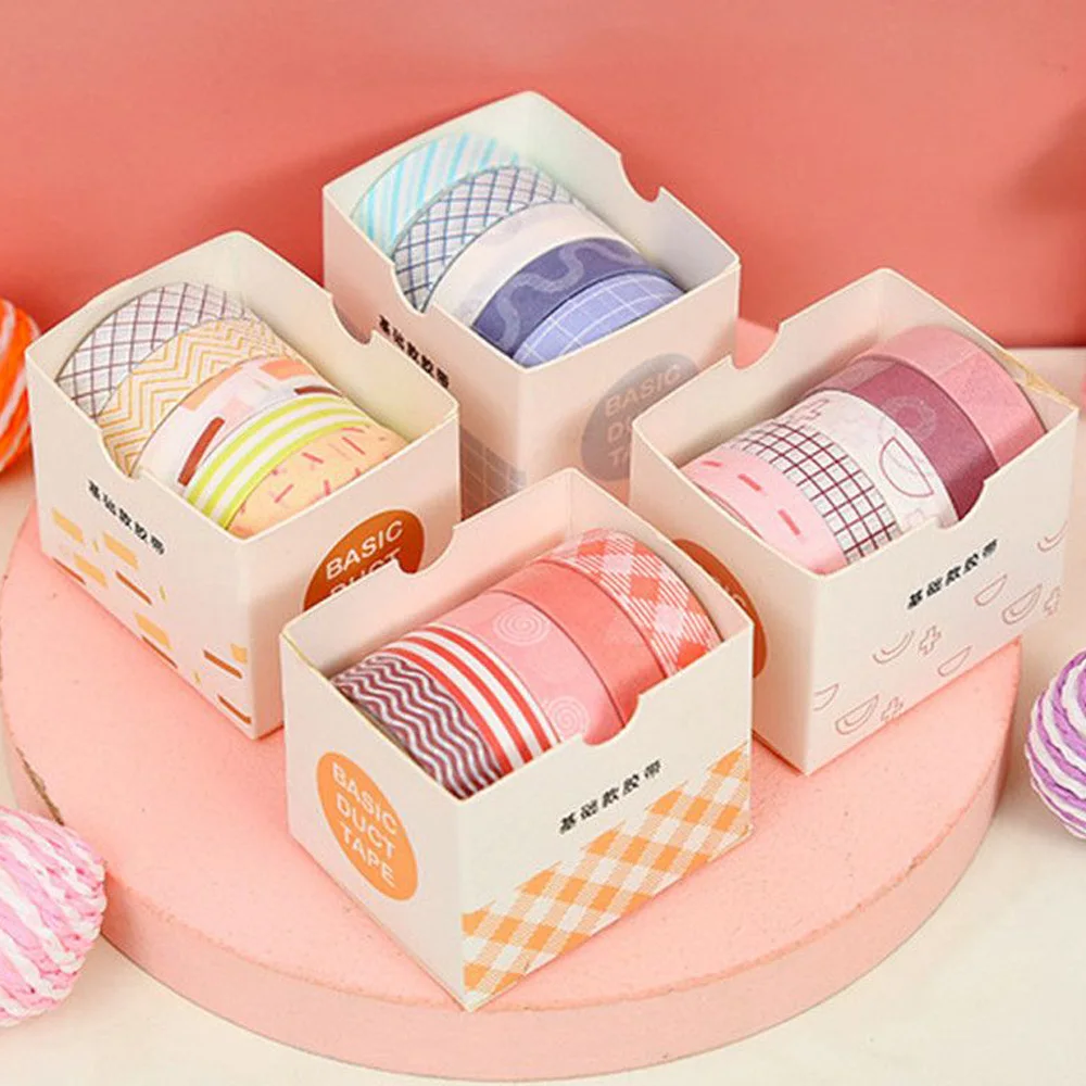 Washi Tape Masking Tape Multicolor Cute Scrapbooking DIY Craft Decor Adhesive 5/6/10PCS