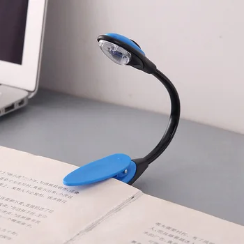 

New Mini Flexible Clip-on Bright Booklight LED Travel Book Reading Lamp White Light book holder small table lamp light small gif