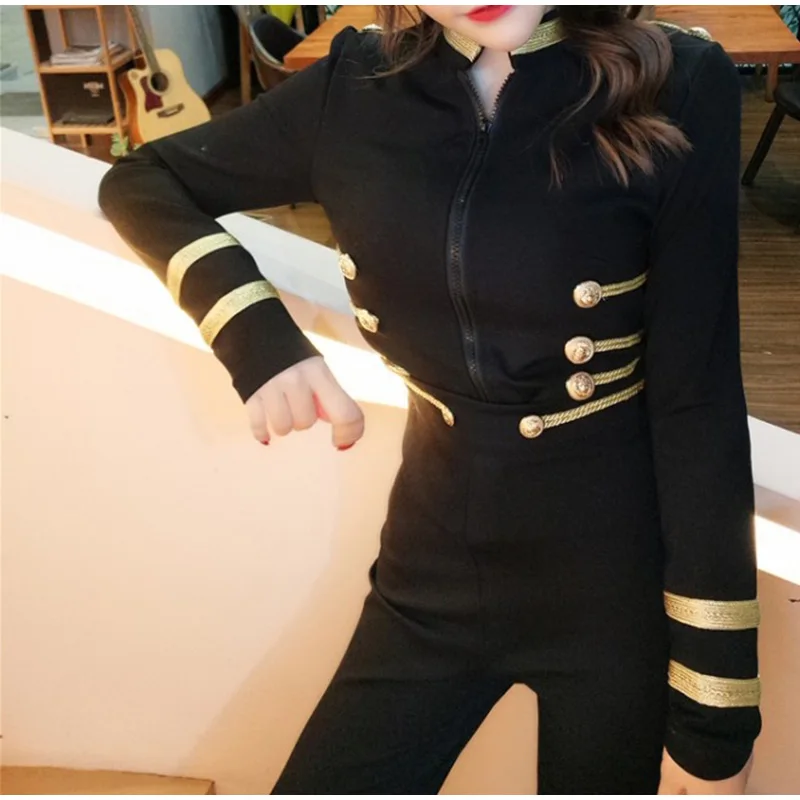 Autumn Women Jacket and Suit Short Trench Jacket Flare Pants Suit Front Zip Celebrity Party Club Long Sleeve Coats Sets