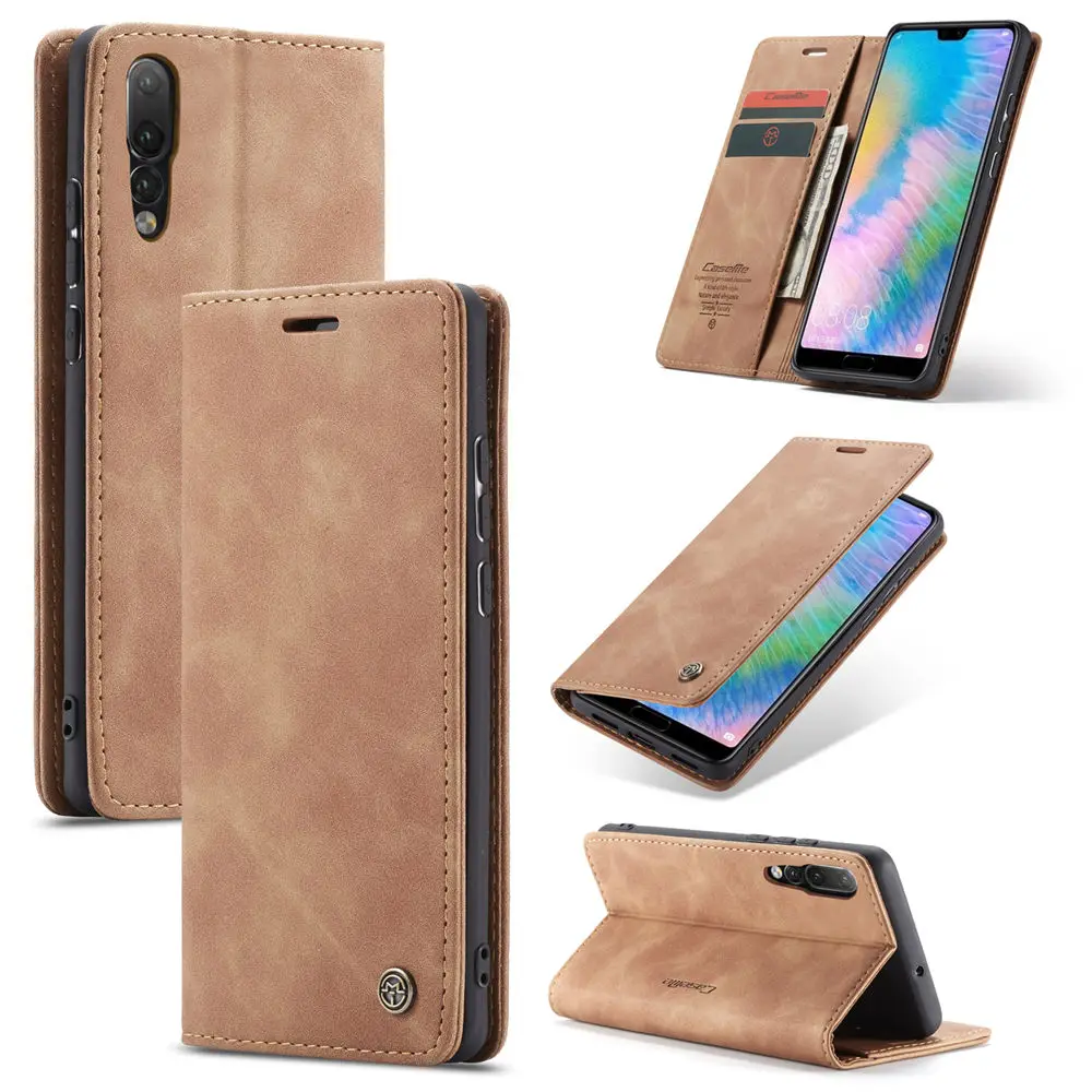 Чехол для Huawei P20 Pro кожаный магнитный кошелек откидная крышка слоты карт