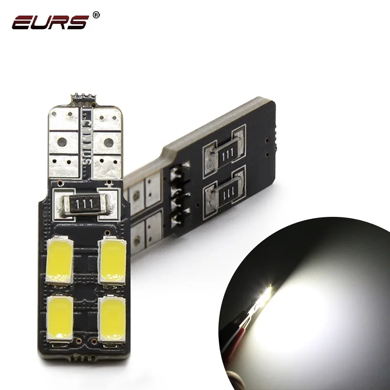 EURS 100 шт. T10 светодиодный W5w Canbus 5630 4smd автомобиль свет 194 168 ошибка Клин для лампочек лампа парковочная лампа группа декодер знак Trun свет 12В, производство Китай