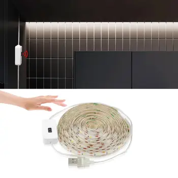

Hand Sweep Switch USB LED Lamp 5m Book Lights 5V USB Powered Waterproof Strip LED Kitchen Bedroom Table Lamp Waving ON OFF Diode
