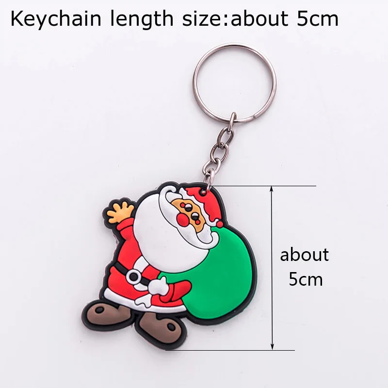 Santa Claus 5 шт., Веселый Рождественский брелок, милый Санта-Клаус, кольцо для ключей, рождественские, вечерние, украшения, подарок, брелок, креативный, Schoool, Товары для офиса - Цвет: Santa Claus