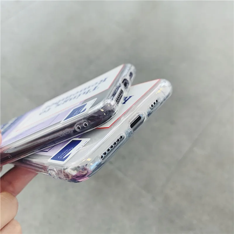 Этикетка Прозрачный чехол для телефона для iphone 11 Pro Max Xs max Xr Xs X 7 8 plus Нескользящая Прозрачная мягкая Задняя накладка чехла из ТПУ