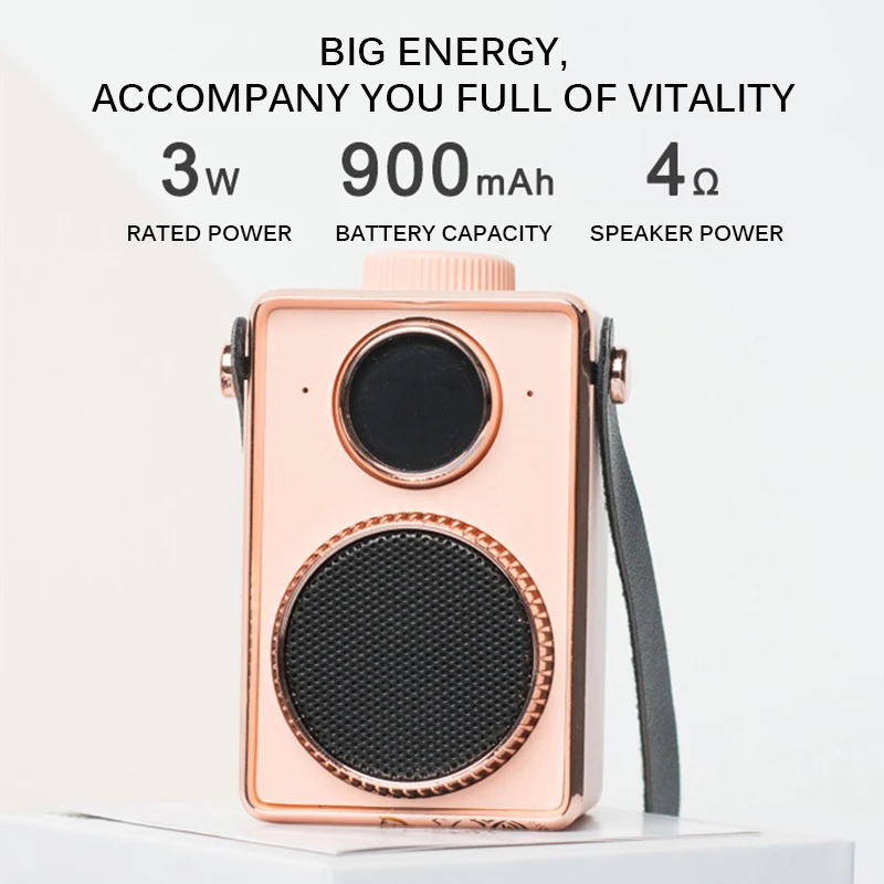 Мини ретро портативный беспроводной Bluetooth динамик для Xiaomi huawei Стерео Bluetooth 4. 0 открытый объемный звук для Рождественский подарок