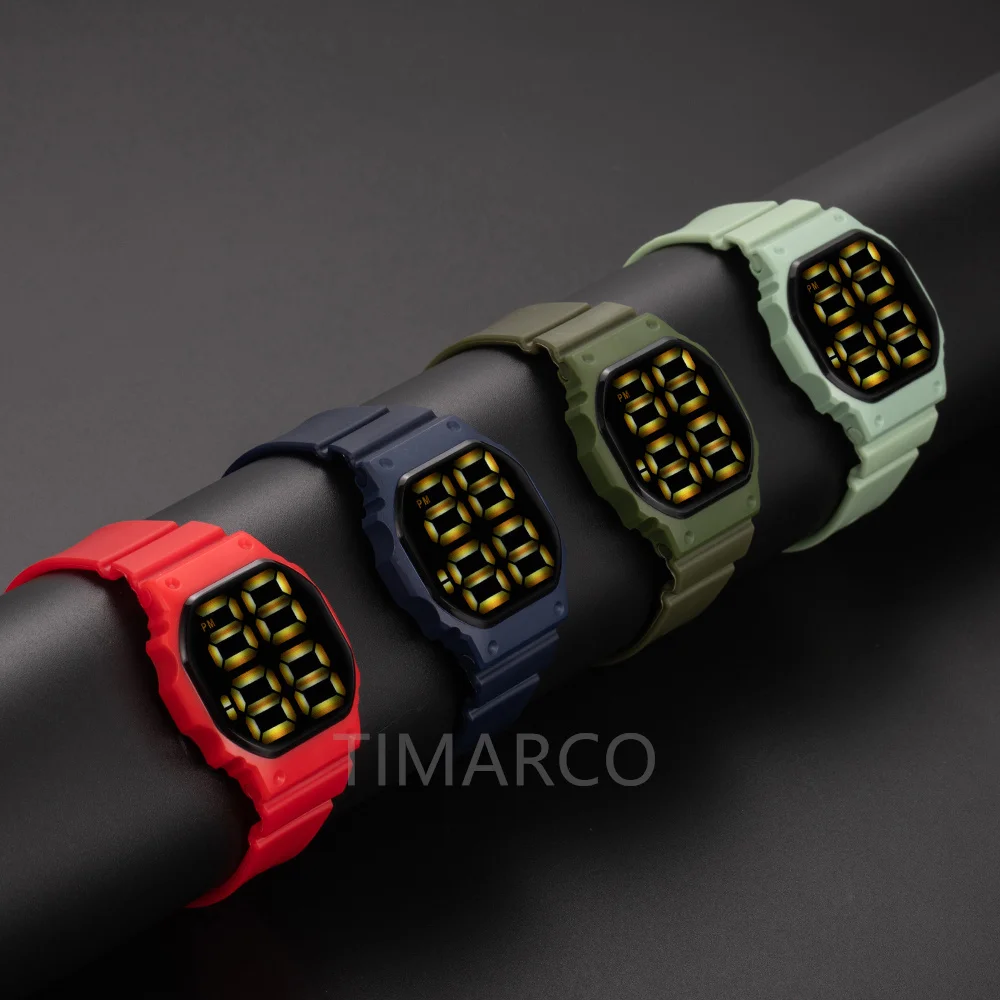 2021 Men's Watch LED Digital Watch for Men Women Sports Army Military Wristwatches Simple Silicone Electronic Cock Reloj Hombre