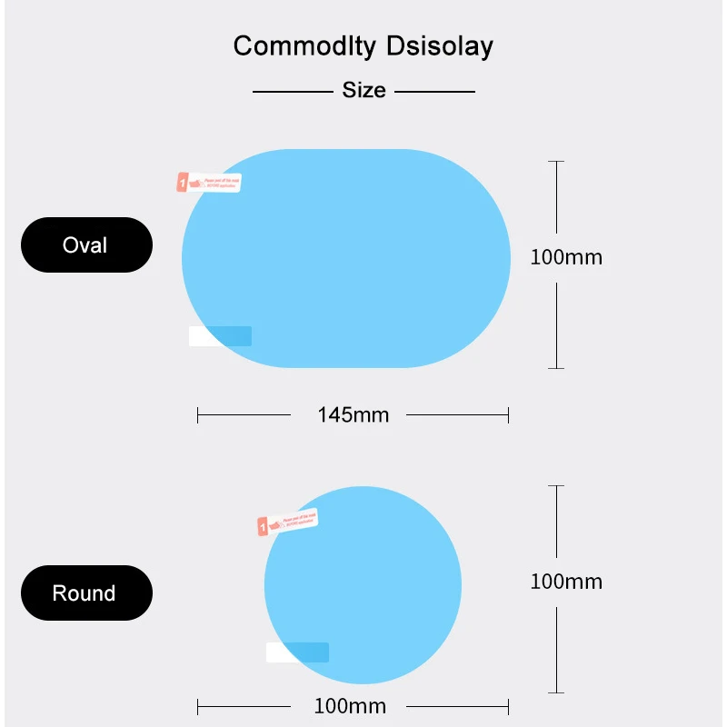 2 Pcs Car Rain Proof Film Car Rearview Mirror Protective Anti Fog Window Clear Sight In Rainy Days Rainproof Sticker Accessories