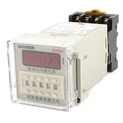 

AC/DC 12V 4PDT Digital Display 0.01s-9999h Time Delay Relay Timer DH48S-11