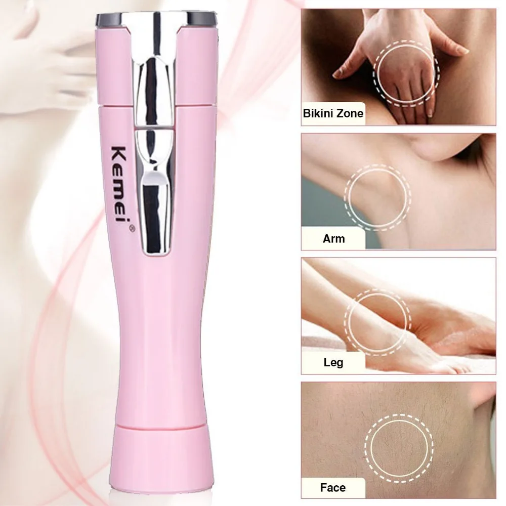 

Kemei Female Epilator shaving knife Women Hair Remover Portable Depilatory Lady Razor Shaver Travel Essentials