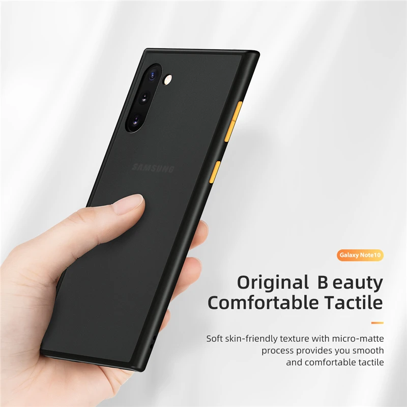ROCK мягкий силиконовый ПК+ ТПУ чехол для samsung Galaxy Note 10 Note10 Plus противоударный бампер пуленепробиваемый стеклянный клей задняя крышка