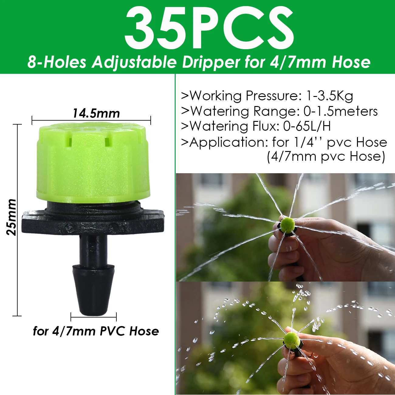 SPRYCLE 4/7mm Garden Adjustable Irrigation Stake Sprinkler Emitter Dripper Micro Spray Rotating Nozzle Watering Arrow Greenhouse 2