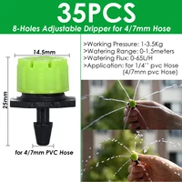 SPRYCLE 4/7mm Garden Adjustable Irrigation Stake Sprinkler Emitter Dripper Micro Spray Rotating Nozzle Watering Arrow Greenhouse 2