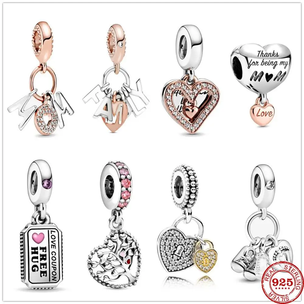925 Sterling Silver Love Animal Charm Bead - Fit For Bracelets, DIY Charms, Birthday & Family Gifts