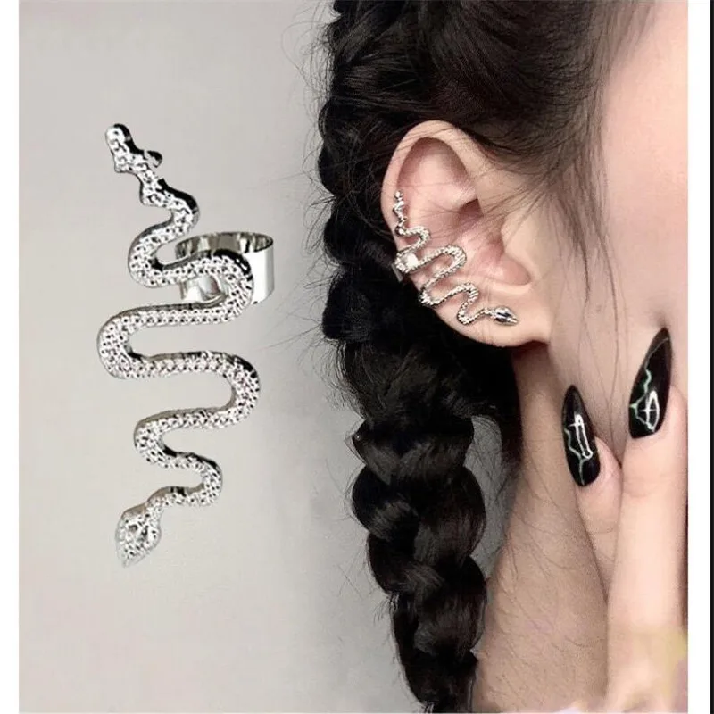 2020 de moda exagerado tiempo víbora de serpentina de Metal única pendientes Punk de la joyería para las mujeres