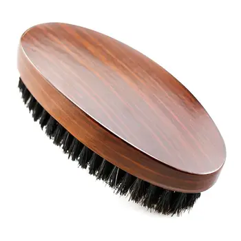 

Hand Combs Wooden Handle Wild Boar Bristle Makeup Mustache Brush for Men Suitable for vairous types of Bread