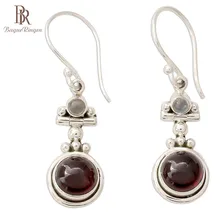 Bague Ringen винтажные нежные серьги рубеллита для женщин модные тайские серебряные 925 ювелирные изделия юбилей женский подарок