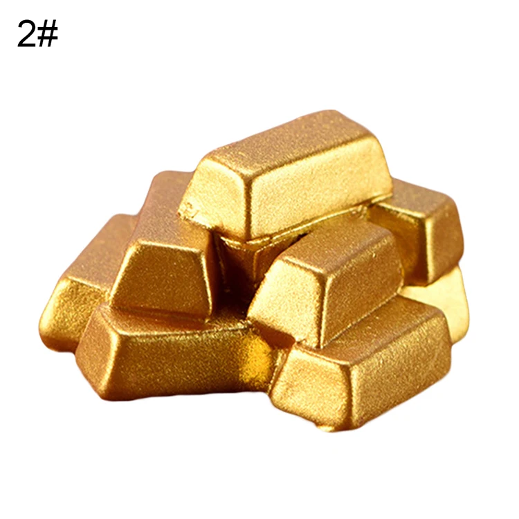 2 Mini Shengxiao Figurine Resin Decoration Crafts Ingot Gold Coin Lucky Rat Animal Figurines Statue DIY Garden Table Ornament - Color: 2